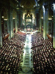 Het tweede vaticaans concilie bijeen