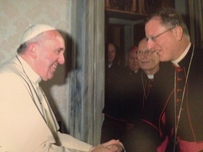 een mooie herinnering: ontmoeting met paus Franciscus bij het Ad Limina bezoek