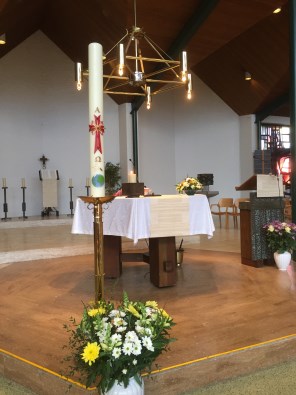 De kerk in Schalkwijk met Pasen