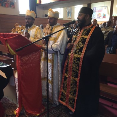 Tijdens de herdenking in de Ethipisch-Orthodoxe kerk