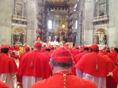 kardinalen en bisschoppen in de Sint Pieter