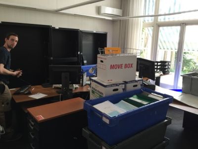 De verhuizing is in volle gang....