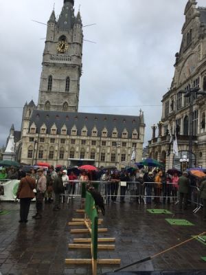 valken op het plein voor de kathedraal