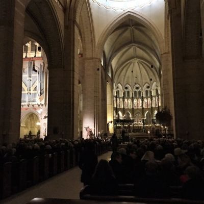 De kathedraal voor het Festival of Lessons and Carols