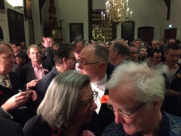 grote drukte bij de nieuwjaarsreceptie