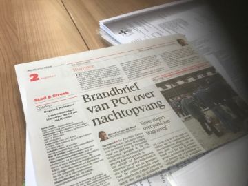 De krant over de brandbrief van de PCI