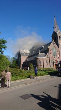 Brand in de kerk van Limmen