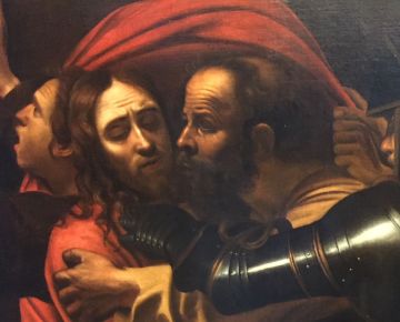 het verraad van Judas (naar Caravaggio, Valencia, El Patriarca)