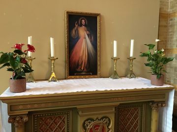 The altar in the cathedral church dedicated to Divine Mercy The altar in the cathedral church dedicated to Divine Mercy