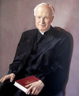 Het schilderij dat van hem is gemaakt bij afscheid als rector van Rolduc