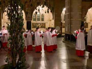 Intocht in de donkere kathedraal