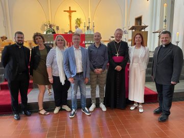 met catechetisch team, pastoor en kapelaan