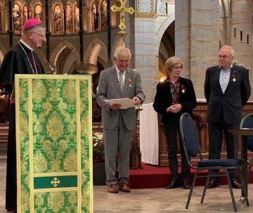 De drie ontvangers van de onderscheidingen v.l.n.r W. Eggenkamp, I. Hetem en H. Duijts