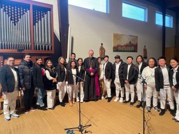 with the choir