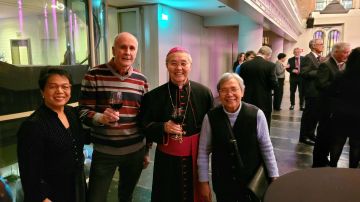 The Apostolic Nuncio with some guests during the reception